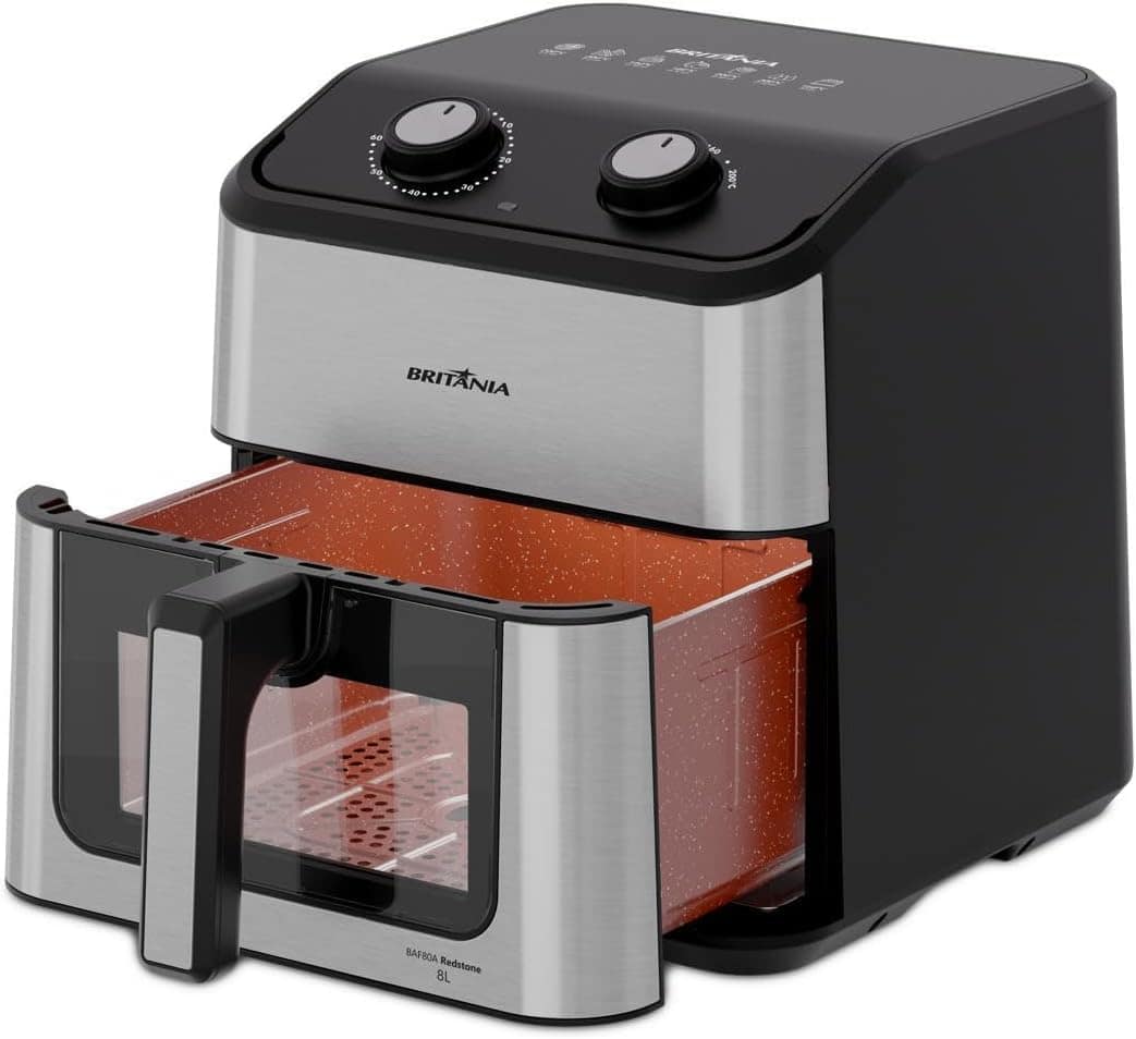 Air Fryer Britânia 8L 3 em 1 Redstone Cesto Quadrado BAF80A ... | É bom mesmo? Descubra antes de comprar - Image 6