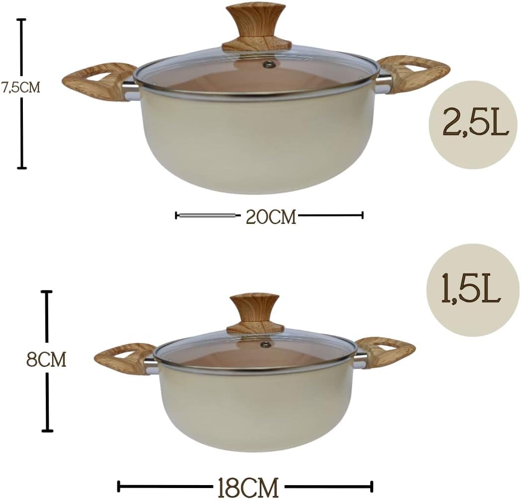 Panela Caçarola Antiaderente Cerâmica Não Gruda Com Tampa (B... - Image 5
