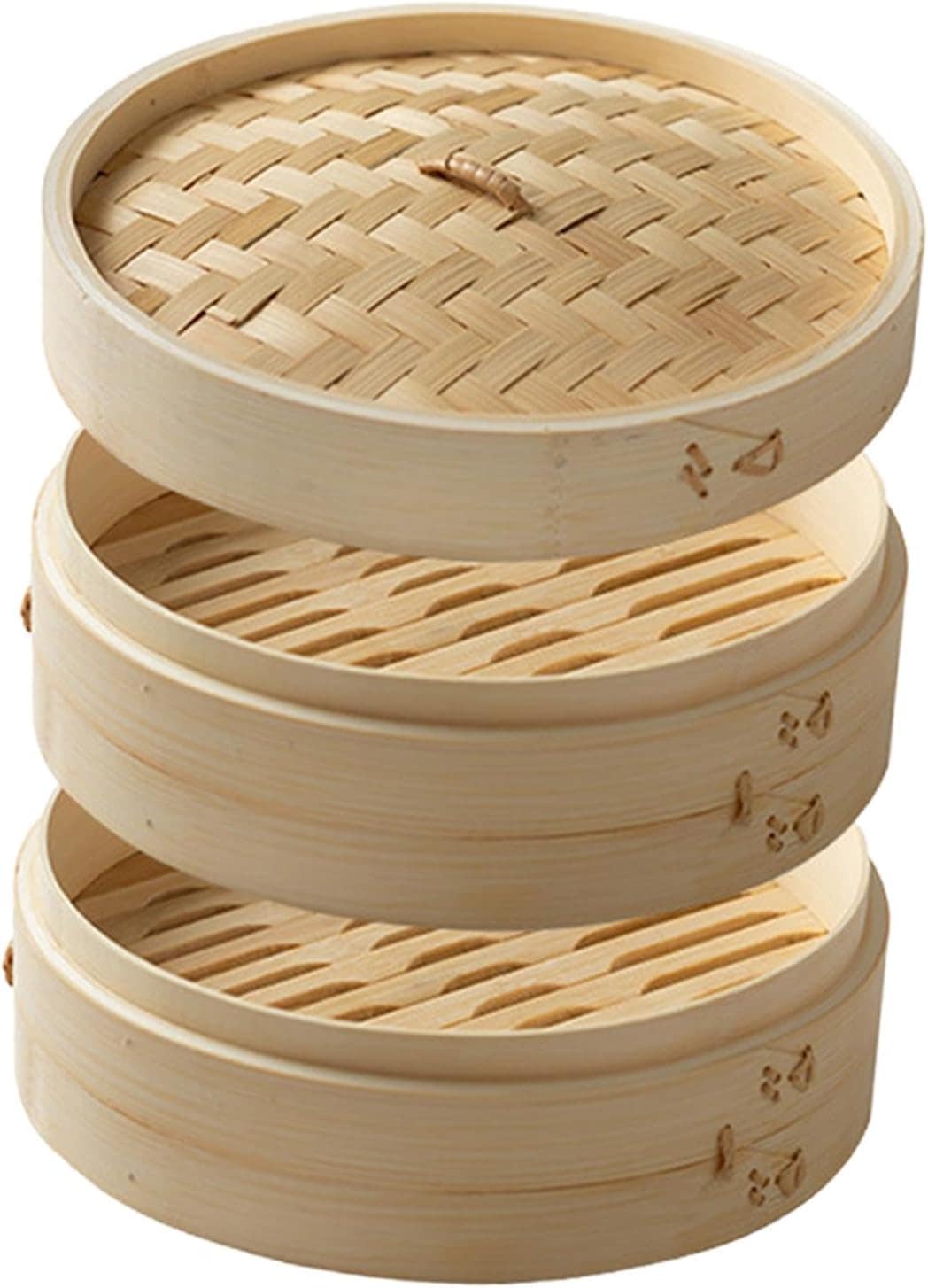 Baoblaze Cesta de cozimento a vapor de bambu, panela de cozi...