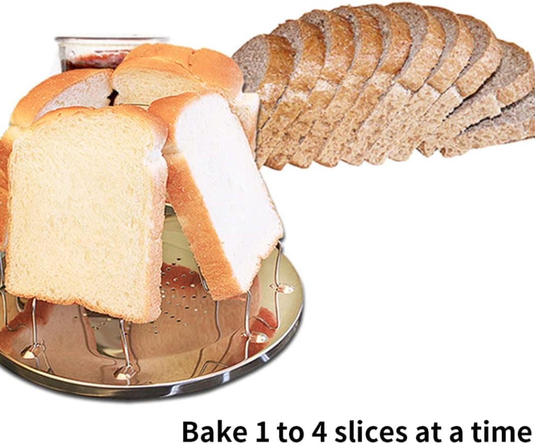 Torradeira de pão de aço inoxidável dobrável para família, a... - Image 5