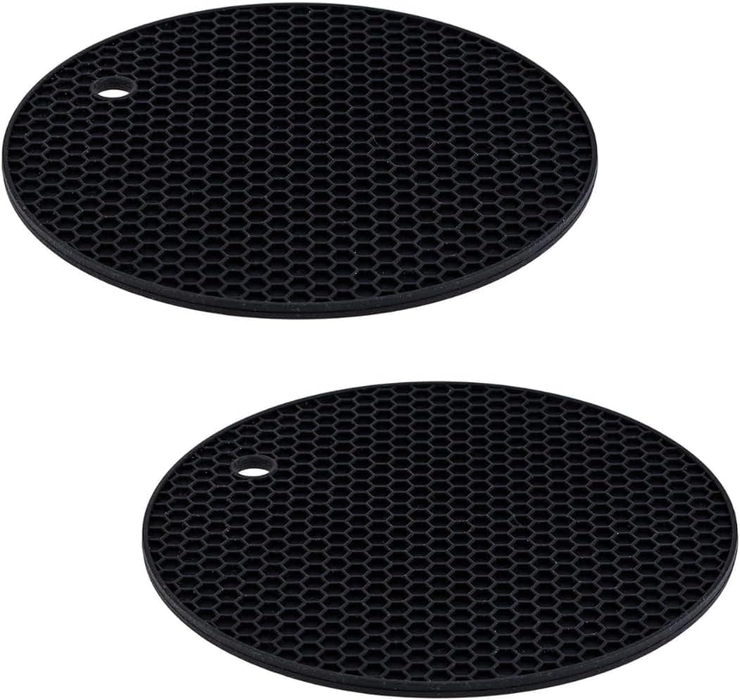 KIT Jogo 2 peças PRETA Descanso Suporte Apoio Panela Quente ...