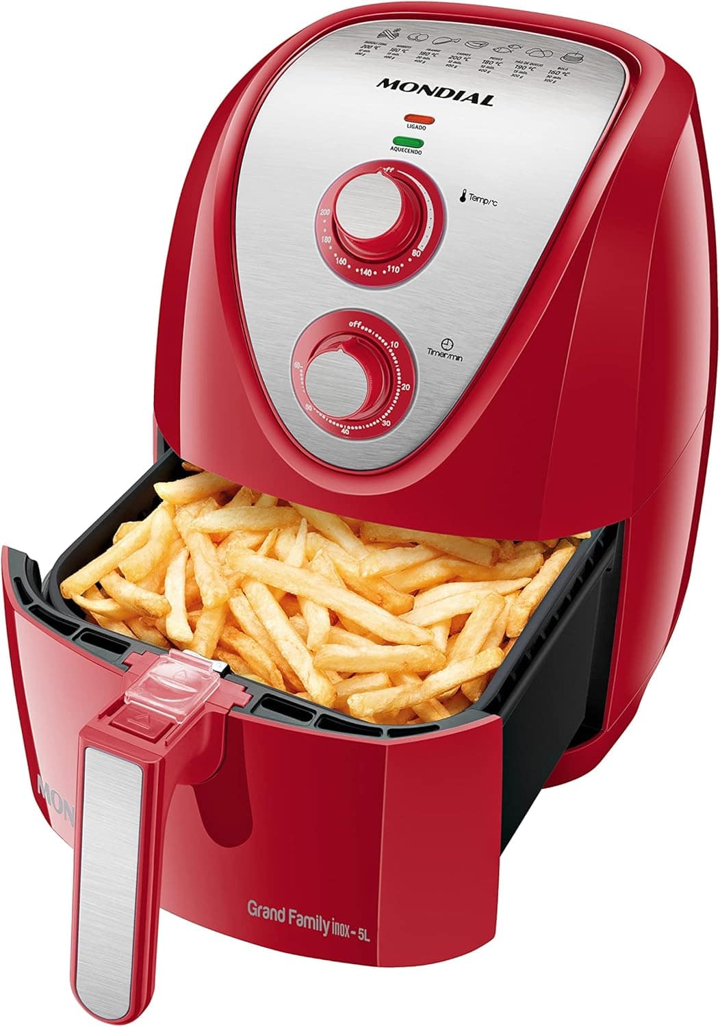 Fritadeira Sem Óleo Air Fryer 5L, Mondial, Vermelho/Inox, 19... | É bom mesmo? Descubra antes de comprar