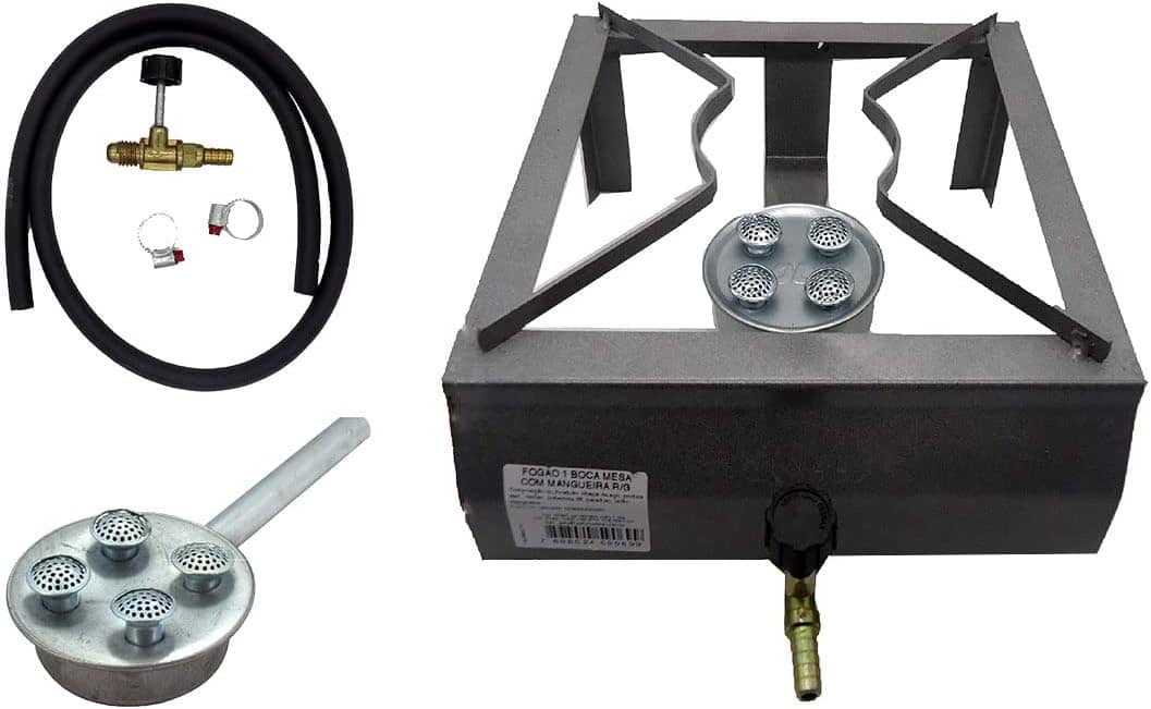Fogão Alta Pressão Portátil 1 Boca Gás para Camping Caminhão...