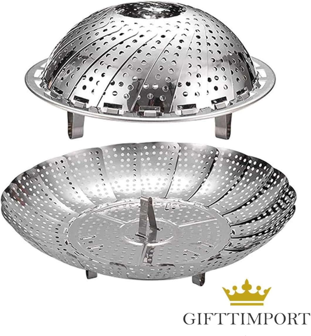 Cesto Cozimento a Vapor Inox Cozinha Legumes na Panela comid... - Image 8