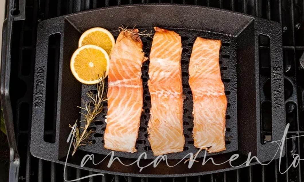 Assadeira Grill Ferro Fundido Para Churrasco 27x38 Santana