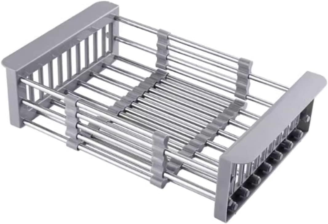 Escorredor de Pia Inox Ajustável Multiuso com Alça Retrátil ...