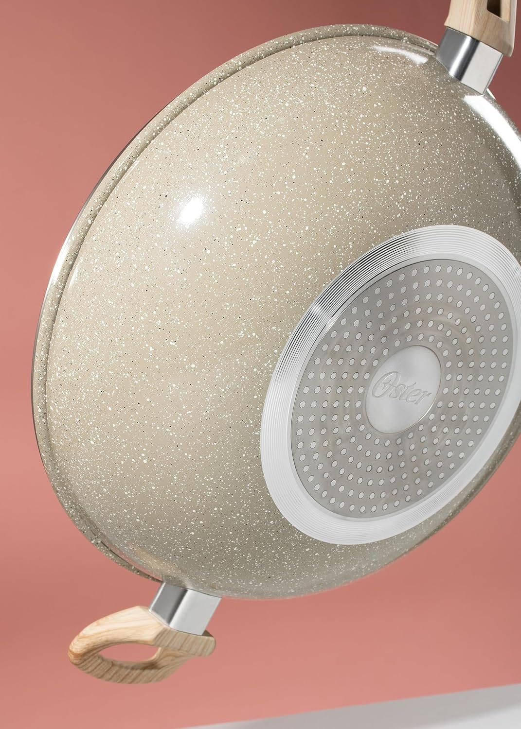 Panela Wok com Tampa 5,5L Cerâmica Marble Edition Cinza Dust... - Image 4