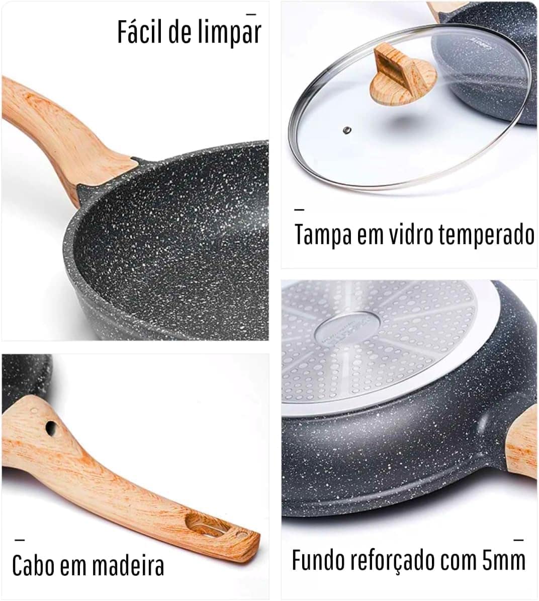 Frigideira Antiaderente Com Tampa 28cm e Revestimento em Cer... - Image 2