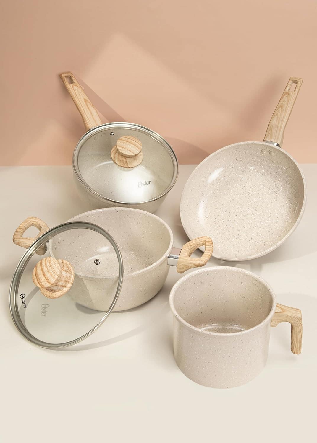 OSTER Conjunto de Panelas Antiaderentes 4 Peças Marble Editi... - Image 2