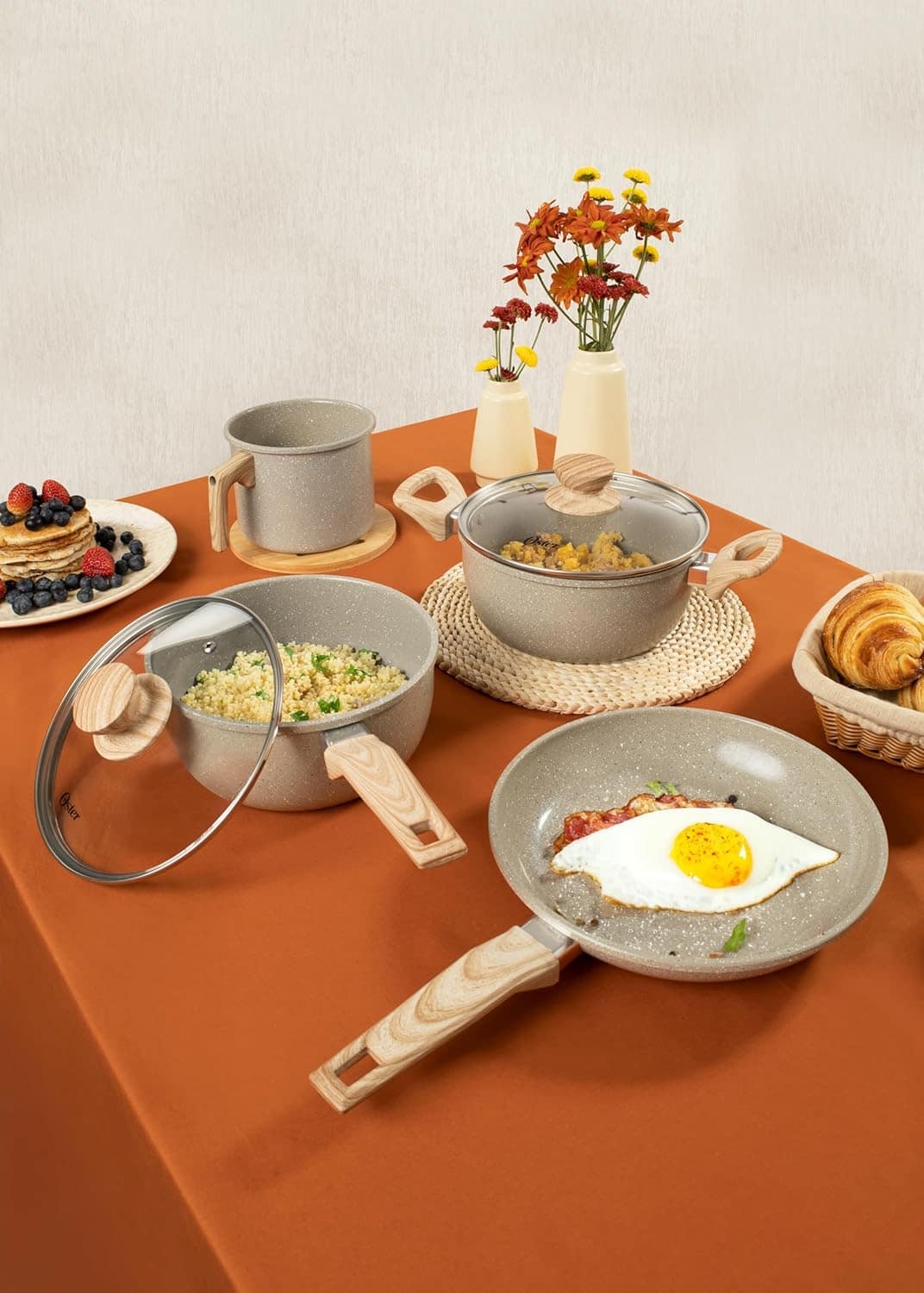 OSTER Conjunto de Panelas Antiaderentes 4 Peças Marble Editi... - Image 4