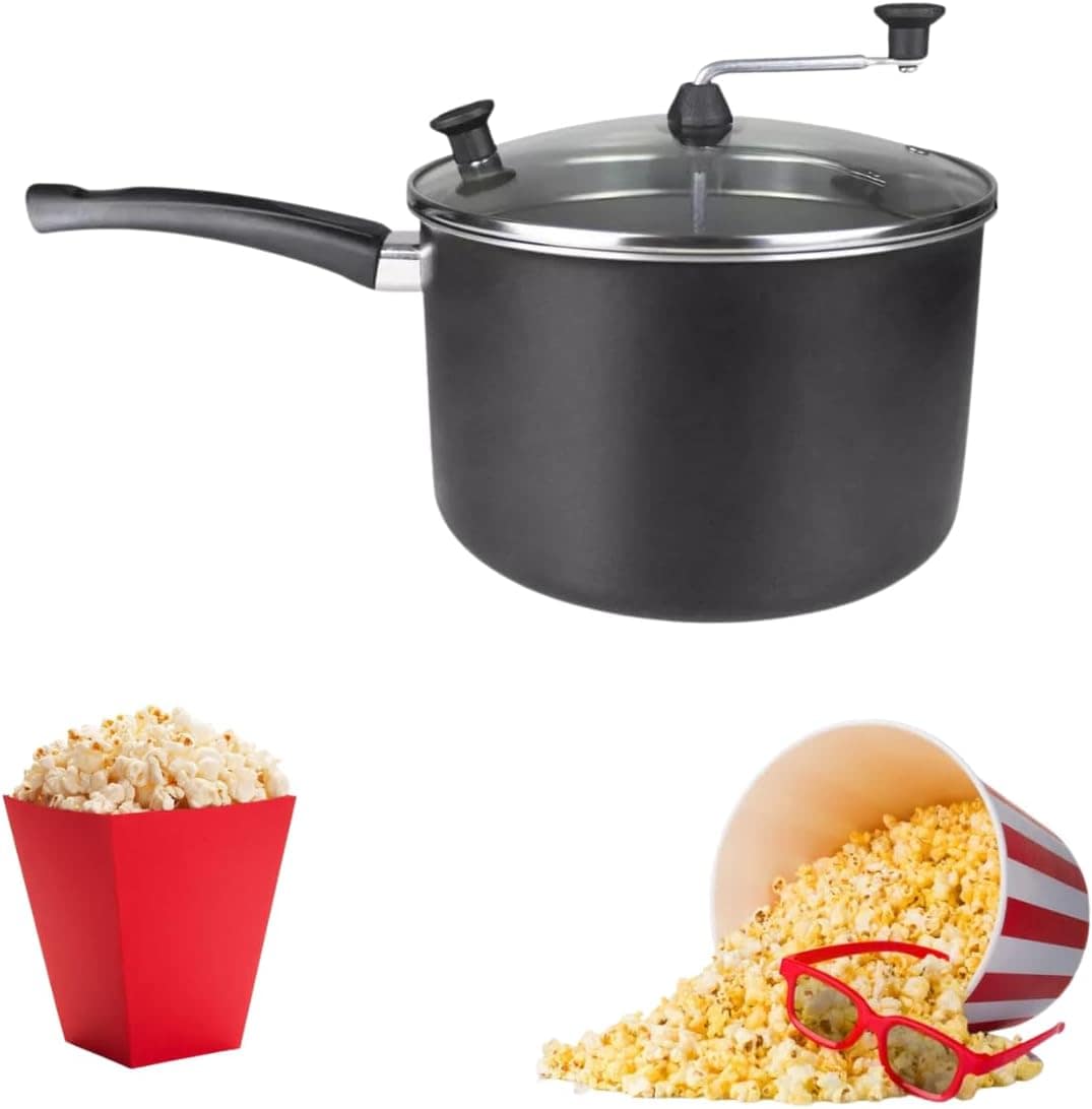 Panela de Pipoca Pipoqueira Tampa Vidro Antiaderente Sem Ole... - Image 5