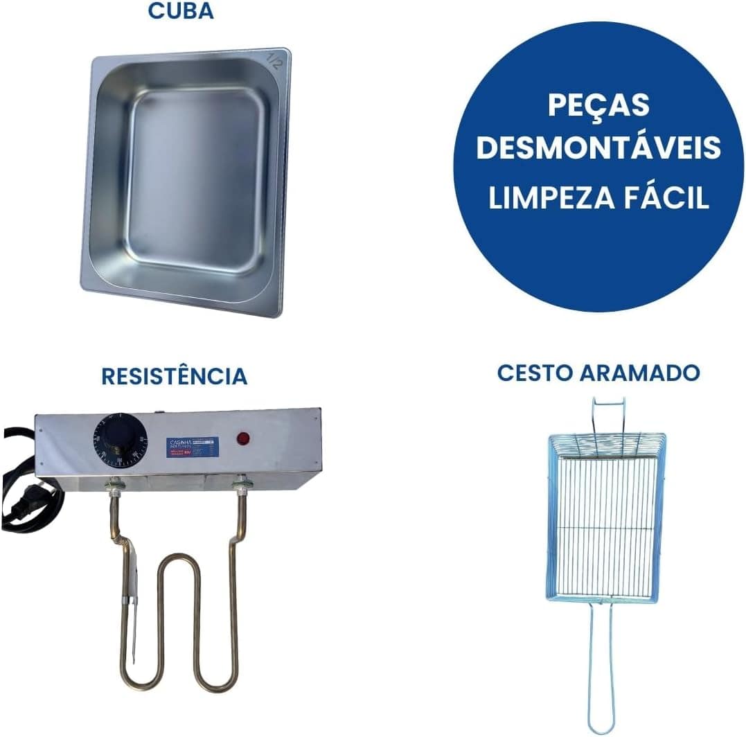 Fritadeira Industrial Elétrica Cuba 5l Inox Sem Frente | É bom mesmo? Descubra antes de comprar - Image 6