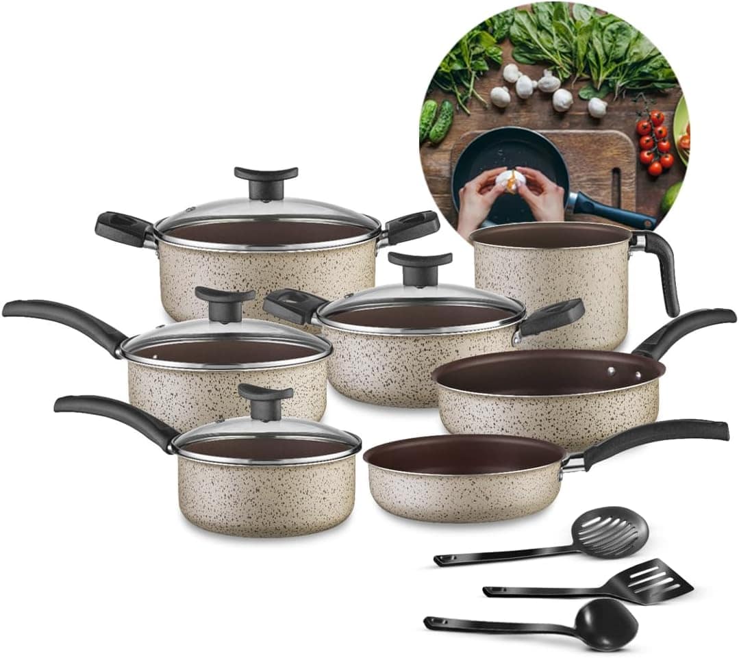 Conjunto De Panelas Antiaderente 10 Peças Teflon Linha Capp... - Image 6