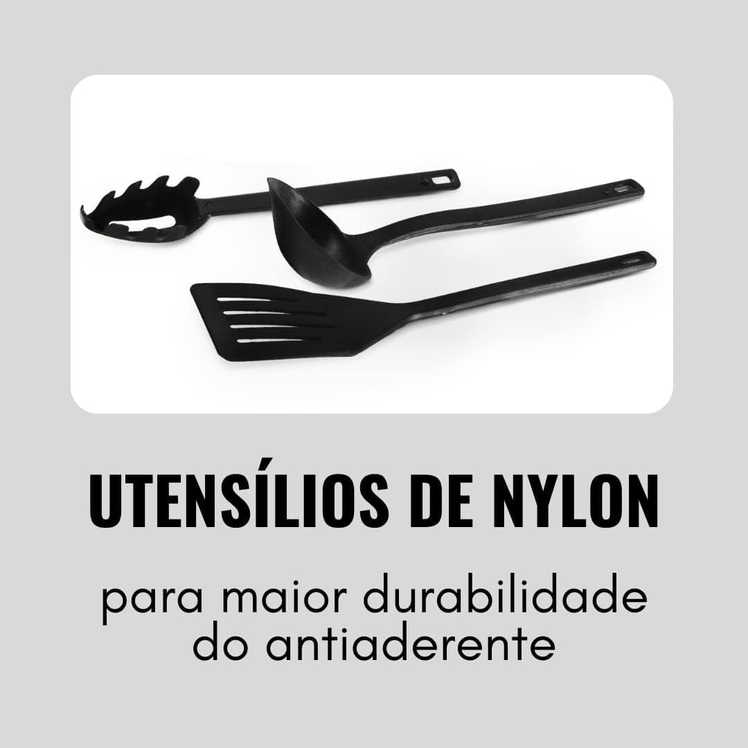 CONJUNTO DE PANELAS TEFLON ELEGAN PRETO 8 PEÇAS MARPAL - Image 5