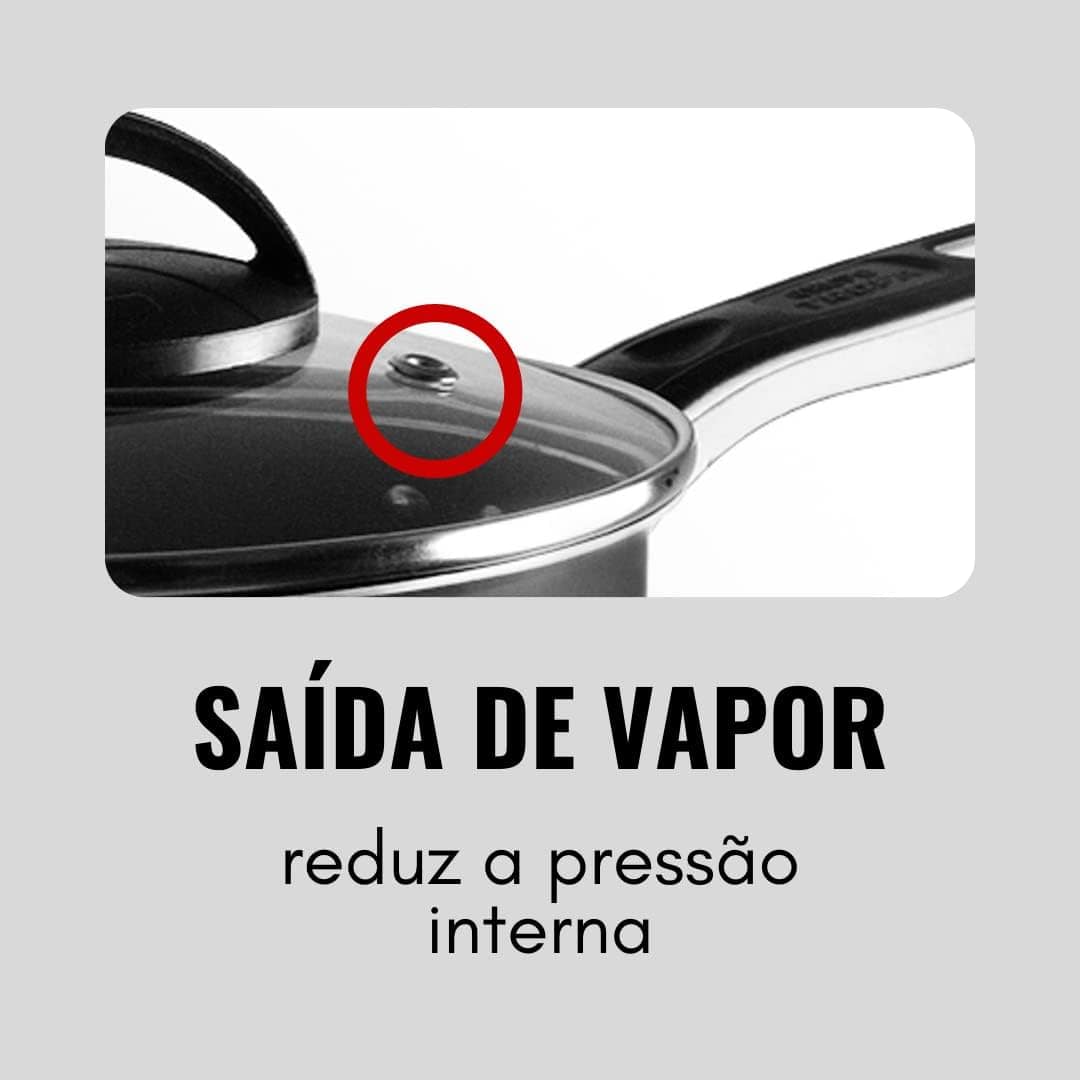 CONJUNTO DE PANELAS TEFLON ELEGAN PRETO 8 PEÇAS MARPAL - Image 3