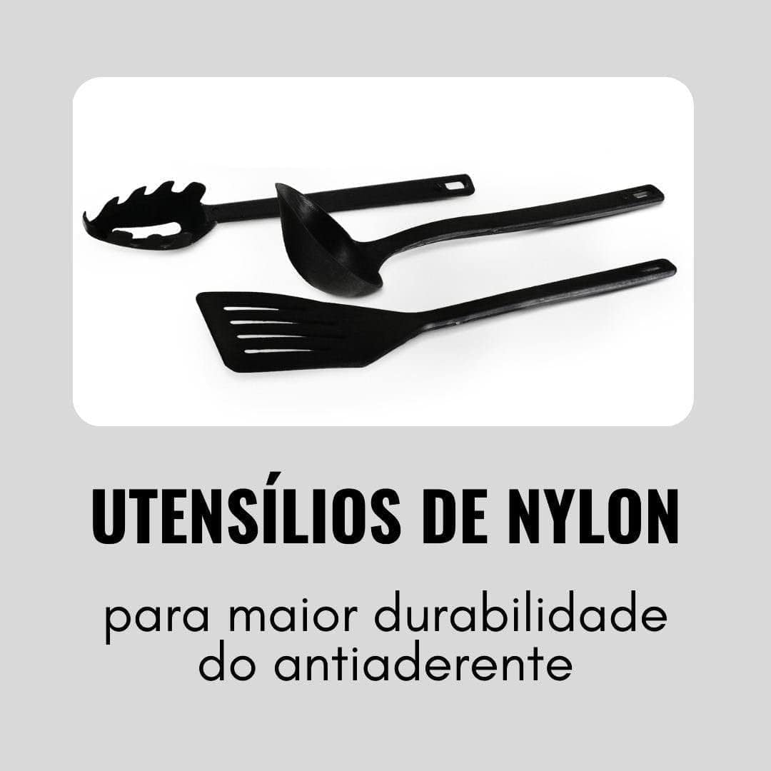 Conjunto de Panelas Antiaderente 9 Peças Amarelo com Tampa d... - Image 5