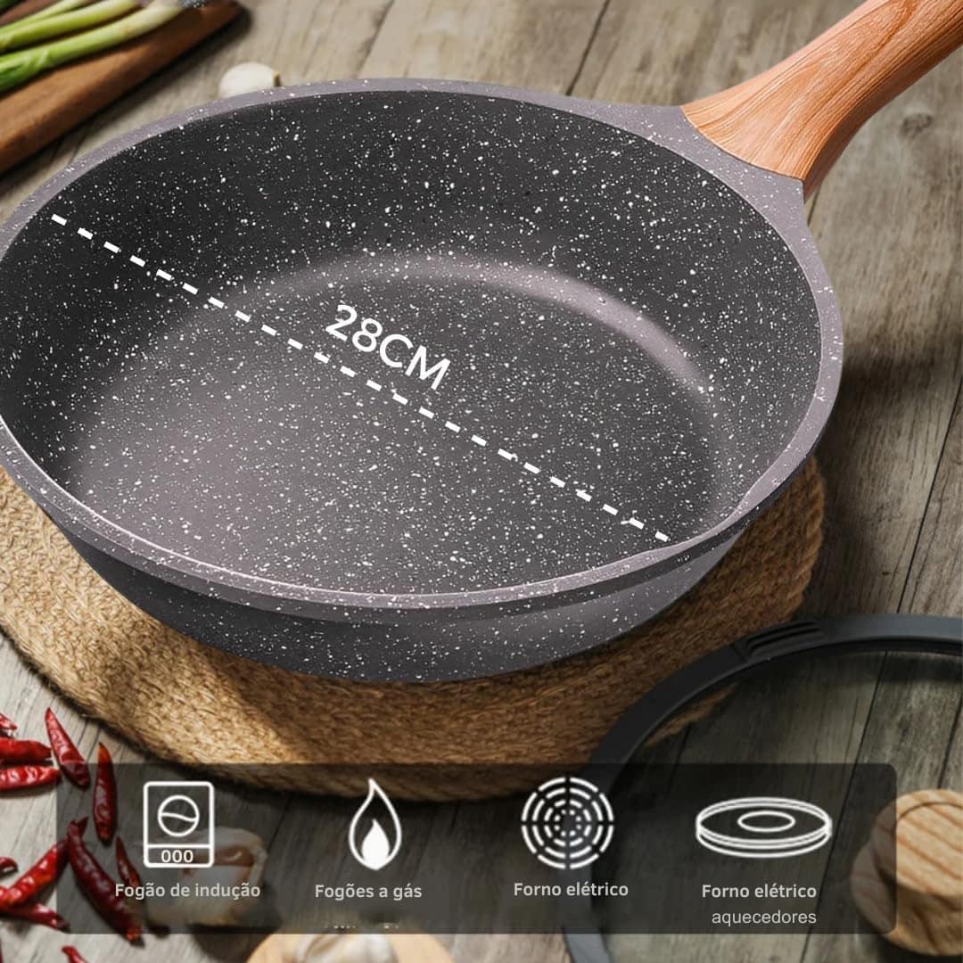 Frigideira Antiaderente Premium De Cerâmica Grande 28cm Comp... - Image 7