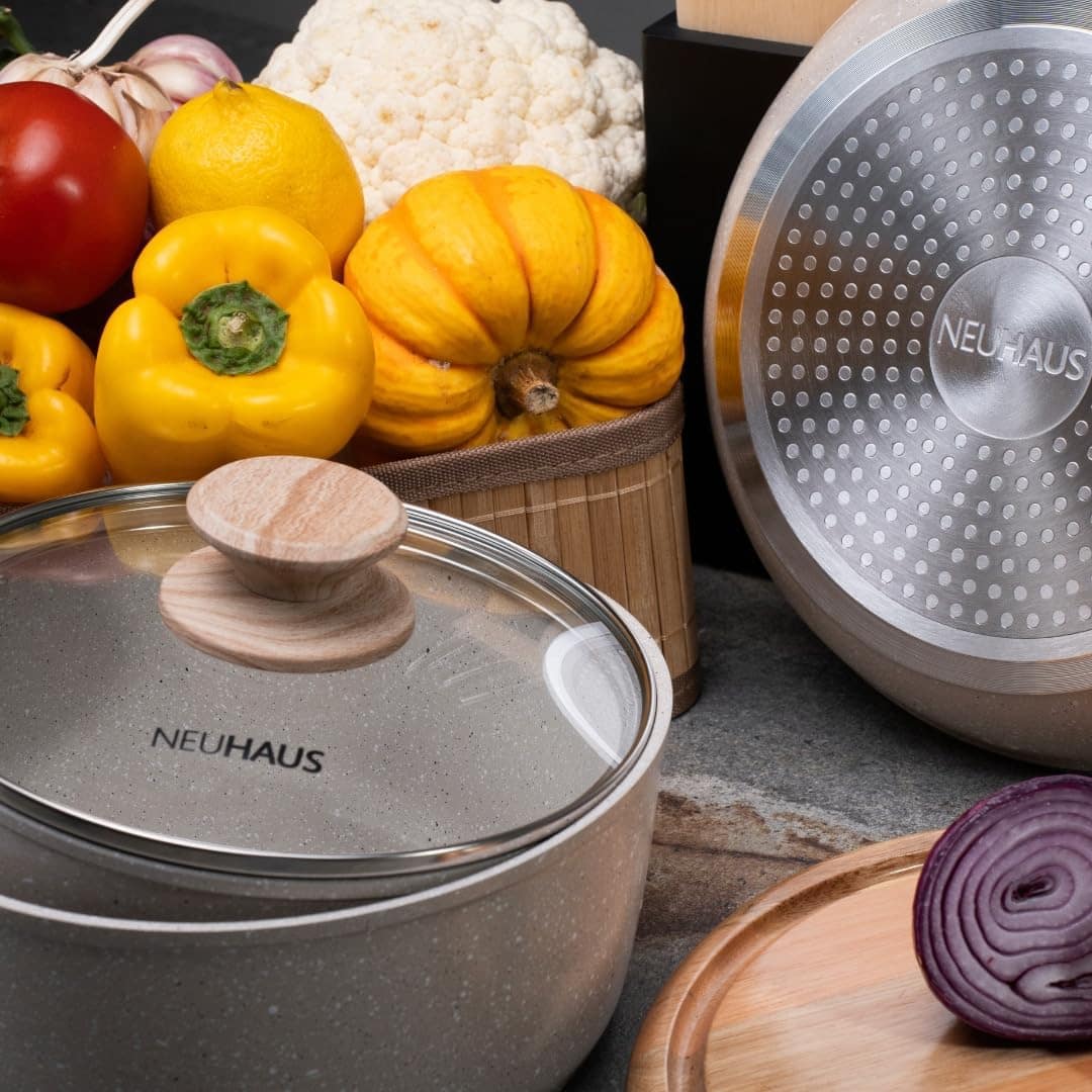 Jogo De Panelas Cerâmica Conjunto Antiaderente Tampa Vidro B... - Image 7