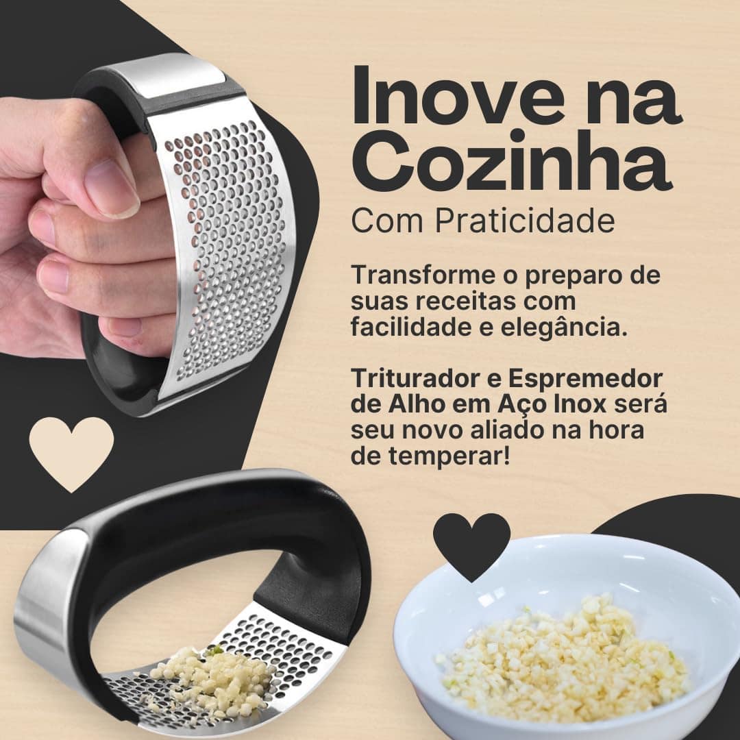 Espremedor, Ralador, Amassador e Triturador de Alho e Cebola...