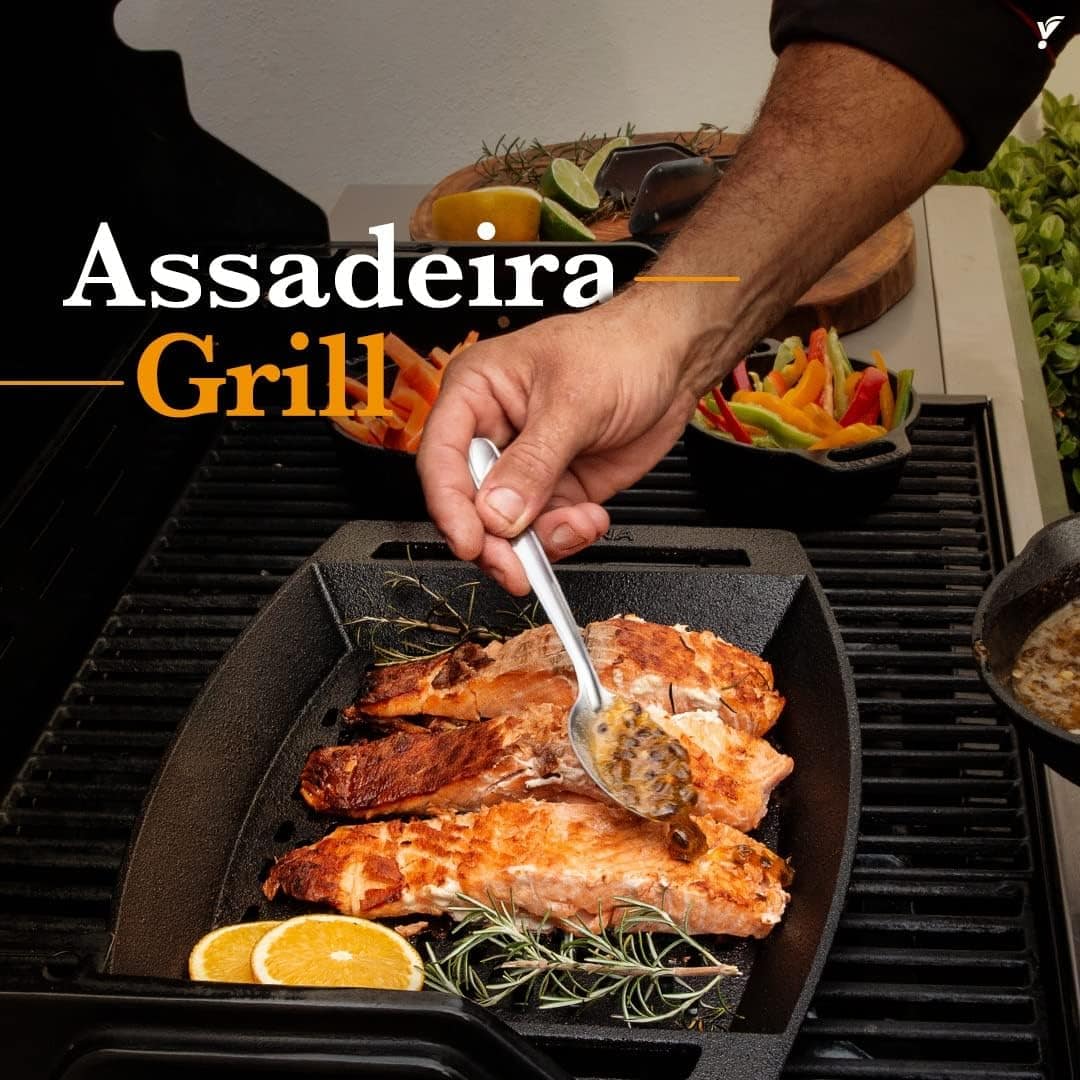 Assadeira Grill Para Grelhados Em Ferro Fundido Santana - Image 3