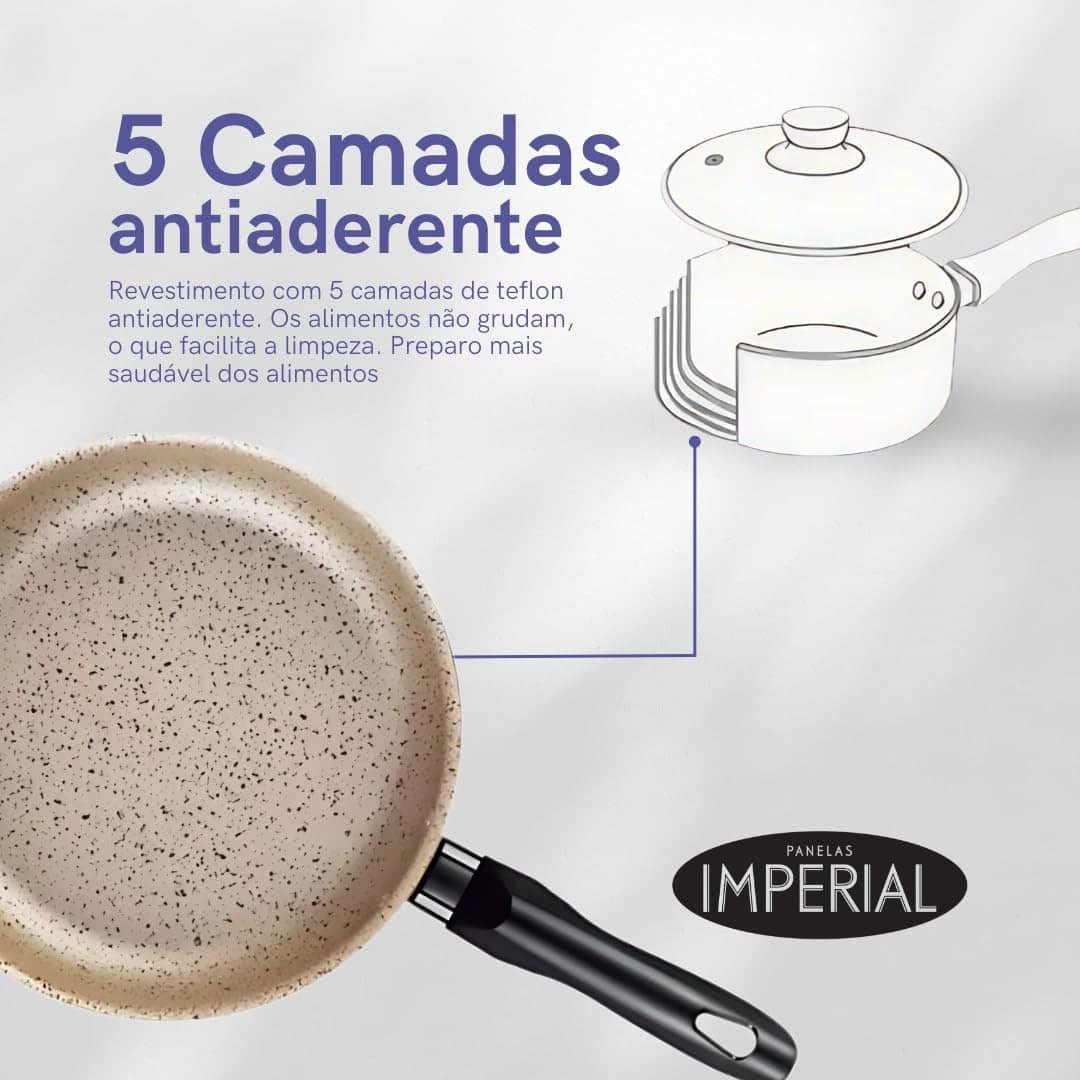 Panela Grande Robusta Teflon Antiaderente Tampa De Vidro N24...