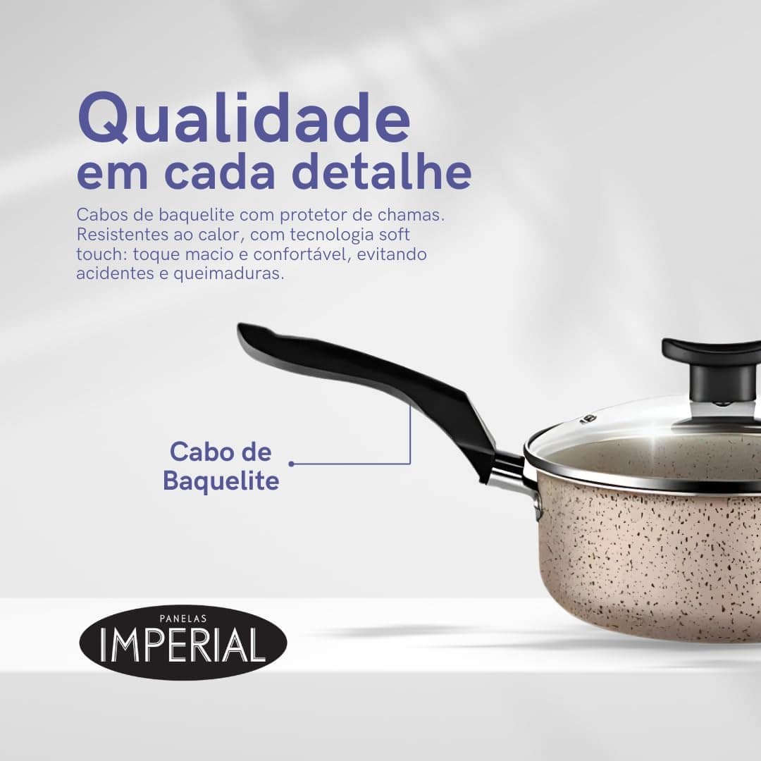 Panela Grande Robusta Teflon Antiaderente Tampa De Vidro N24... - Image 2