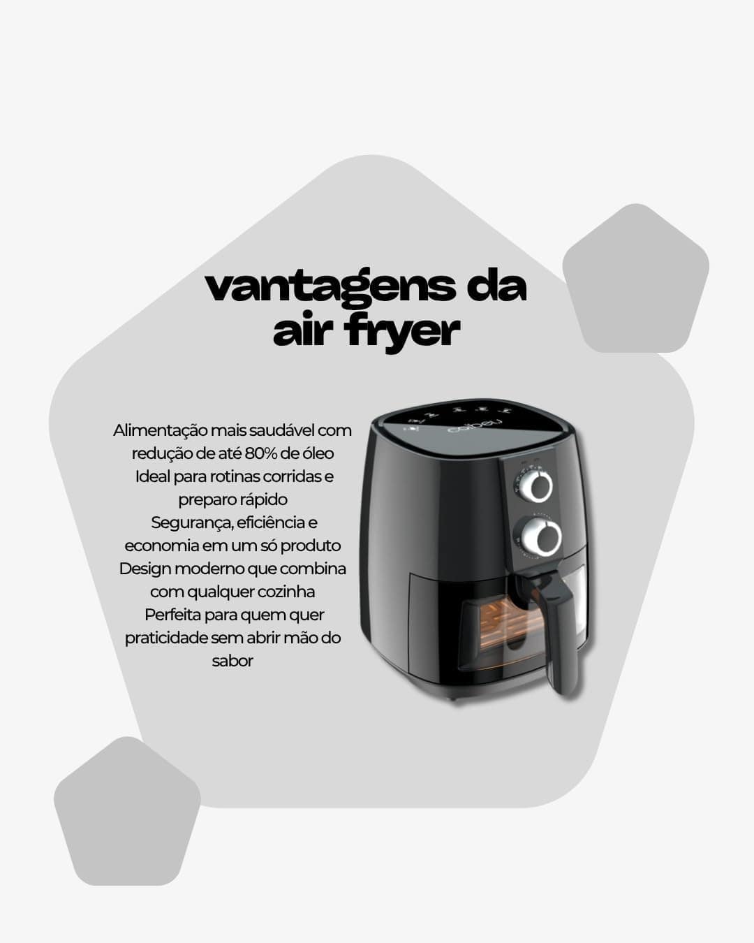 Air Fryer Fritadeira Elétrica Sem Óleo 3,8l 1350w 110v Preto | É bom mesmo? Descubra antes de comprar - Image 6