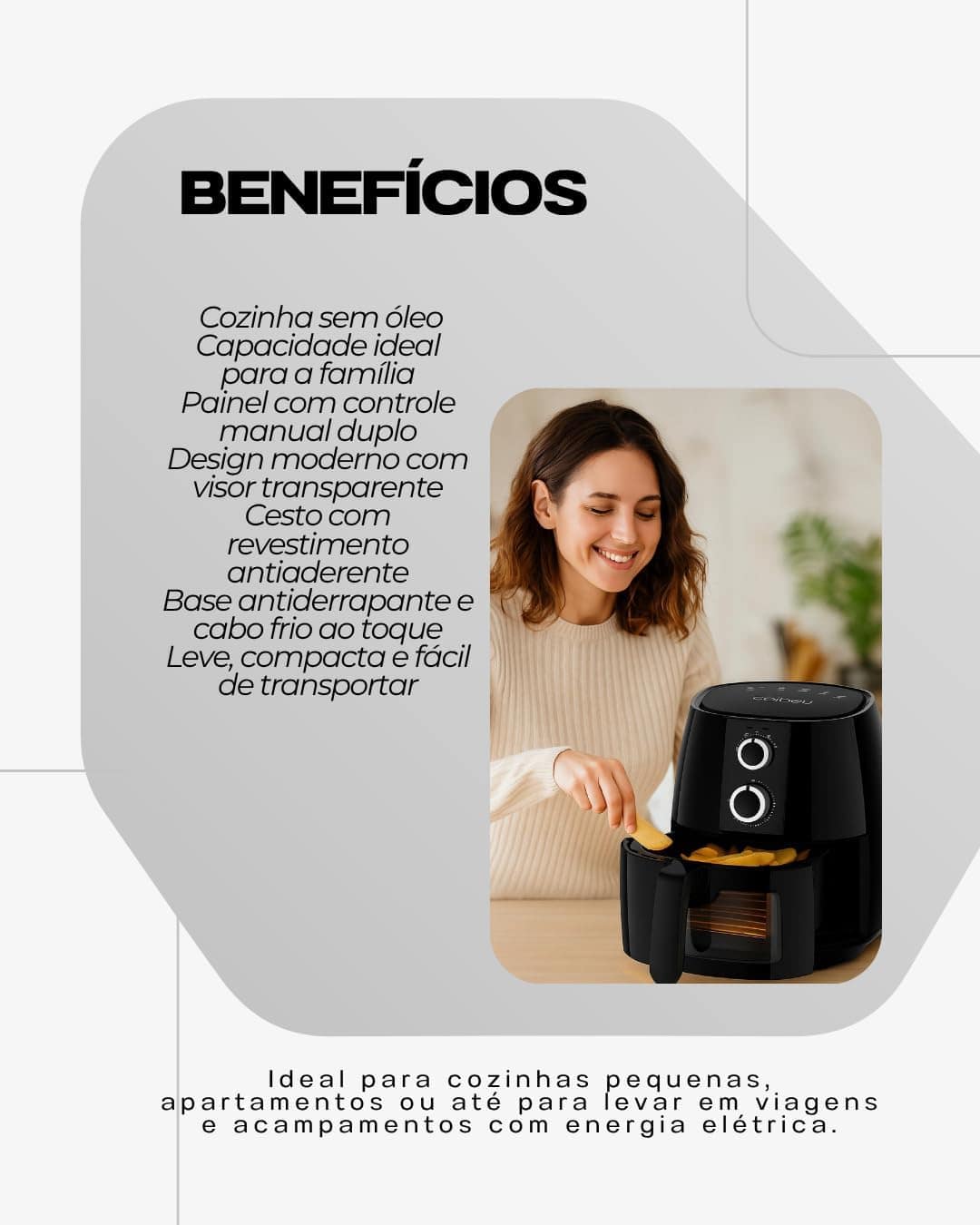 Air Fryer Fritadeira Elétrica Sem Óleo 3,8l 1350w 110v Preto | É bom mesmo? Descubra antes de comprar - Image 7