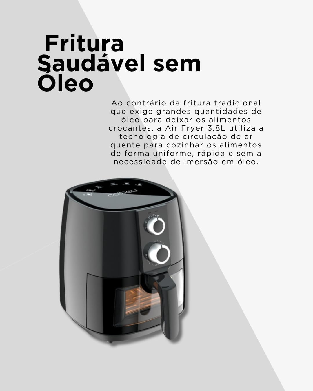 Air Fryer Fritadeira Elétrica Sem Óleo 3,8l 1350w 110v Preto | É bom mesmo? Descubra antes de comprar - Image 8