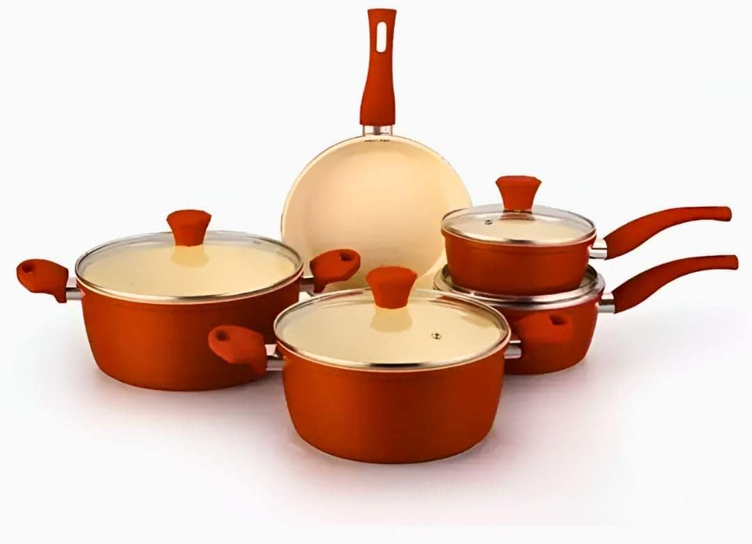 Conjunto de Panelas de Cerâmica Antiaderente Revestido de Gr...