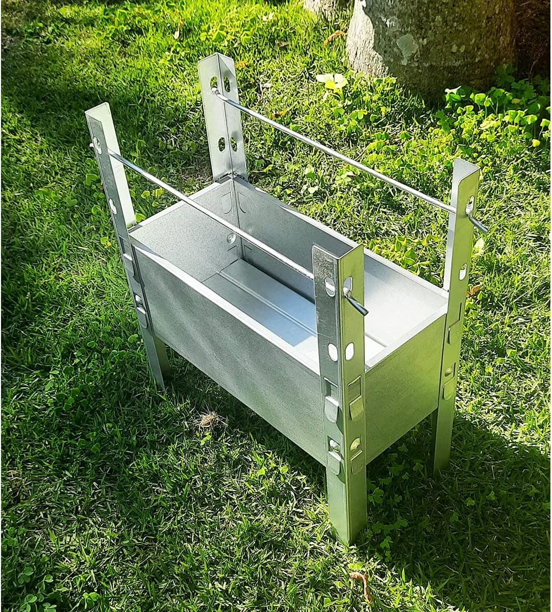 Churrasqueira Desmontável Aço Galvanizado 40x20cm Carvão Móv... - Image 3