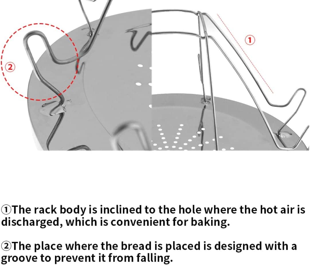 Torradeira de pão de aço inoxidável dobrável para família, a... - Image 6