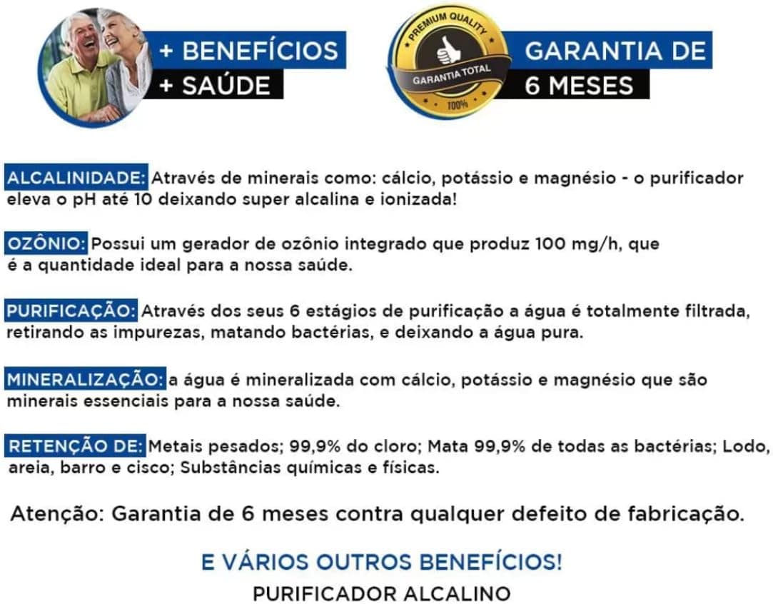 Purificador Agua Alcalina Ionizada com Ozônio Top Life (220,... | É bom mesmo? Descubra antes de comprar - Image 7