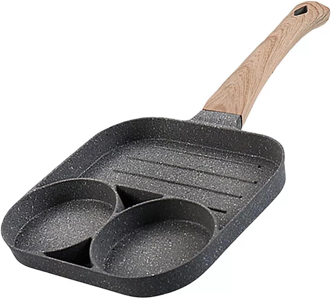 Frigideira 3 Em 1 Antiaderente Para Ovos, Hambúrgueres 33cm ...