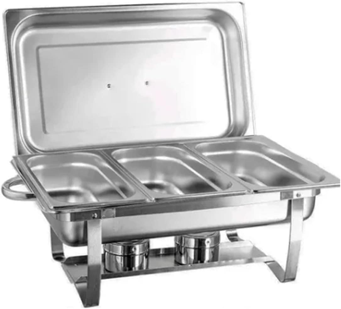 Rechaud Retangular 9L Gourmet Buffet Aço Inox Brinovar (3 Cu...