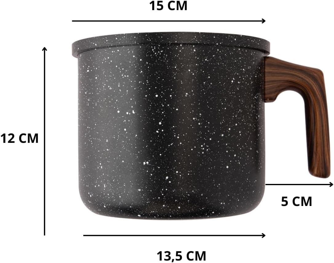 Chaleira Leiteira alumínio Antiaderente 1,5 litros Cor Preto - Image 6