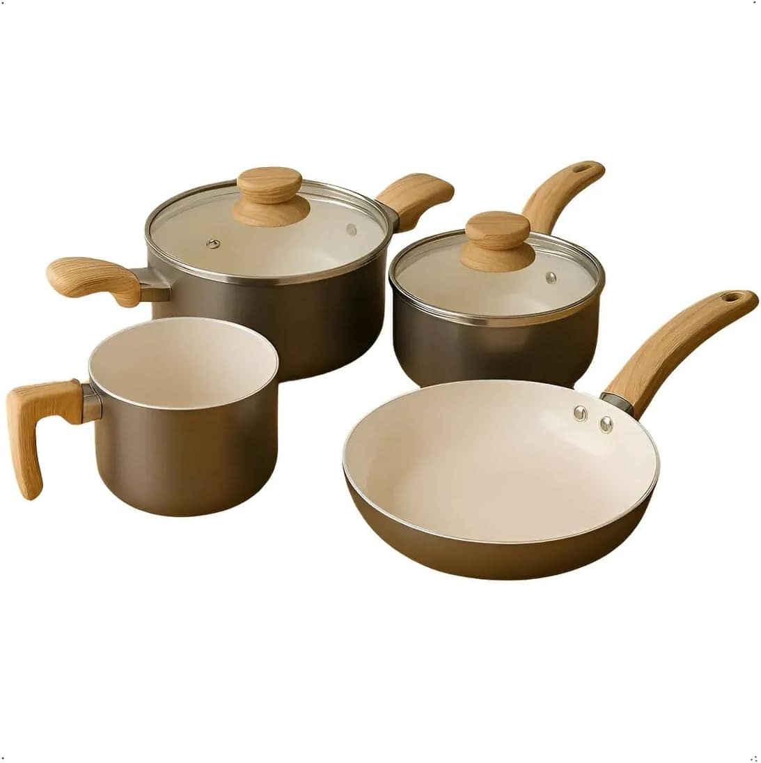 Jogo de Panelas Gold de Alumínio com Revestimento Cerâmico e...