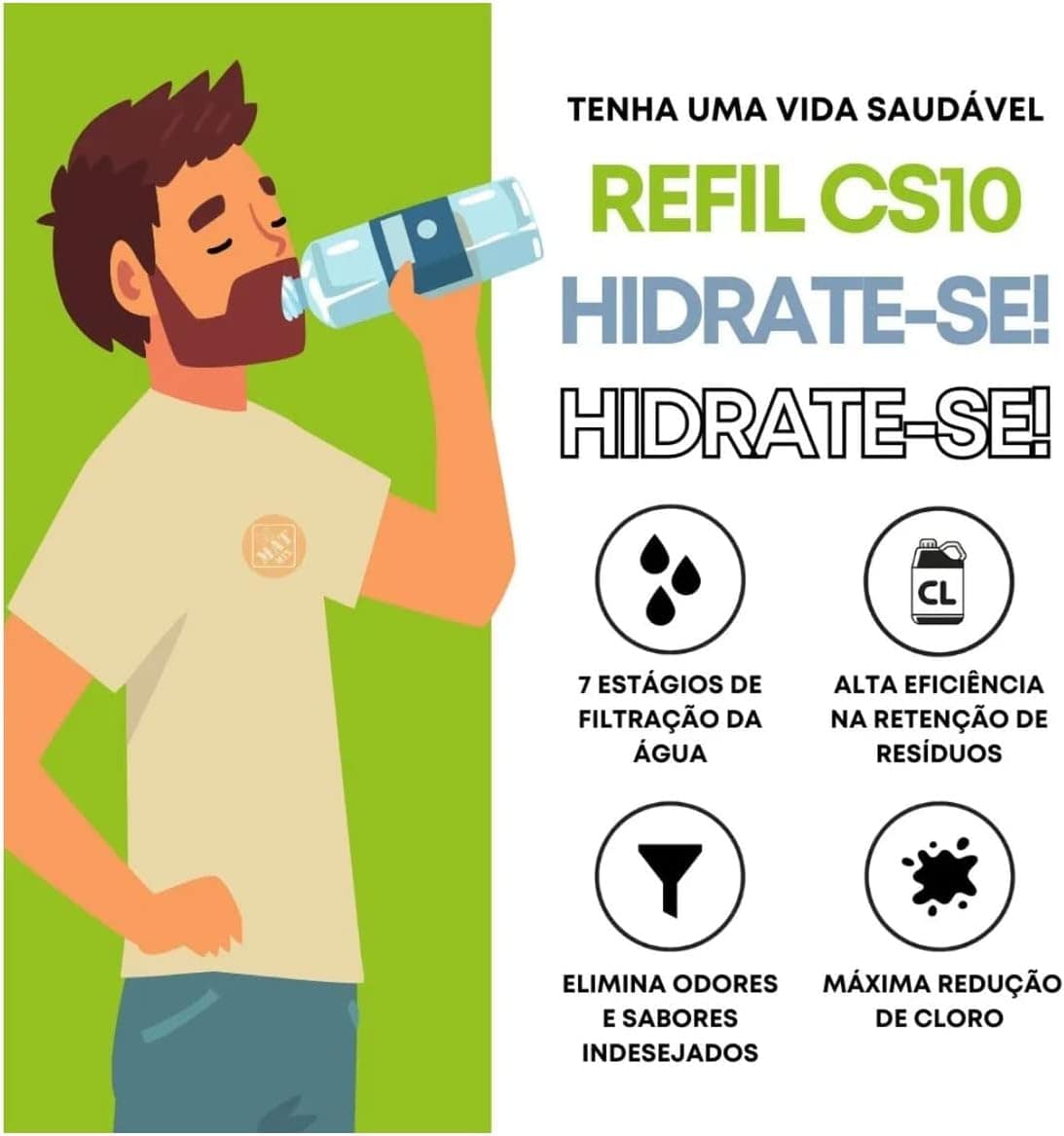Kit 2 Refil Acqua Filtro Purificador de Água Elétrico CS10 U... | É bom mesmo? Descubra antes de comprar - Image 6