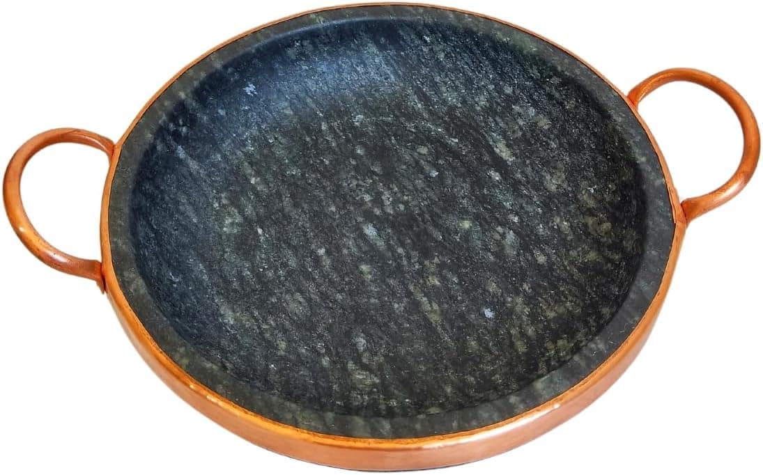 Frigideira Fritadeira Pedra Sabão 22 cm Sem Tampa Alça Cobre...