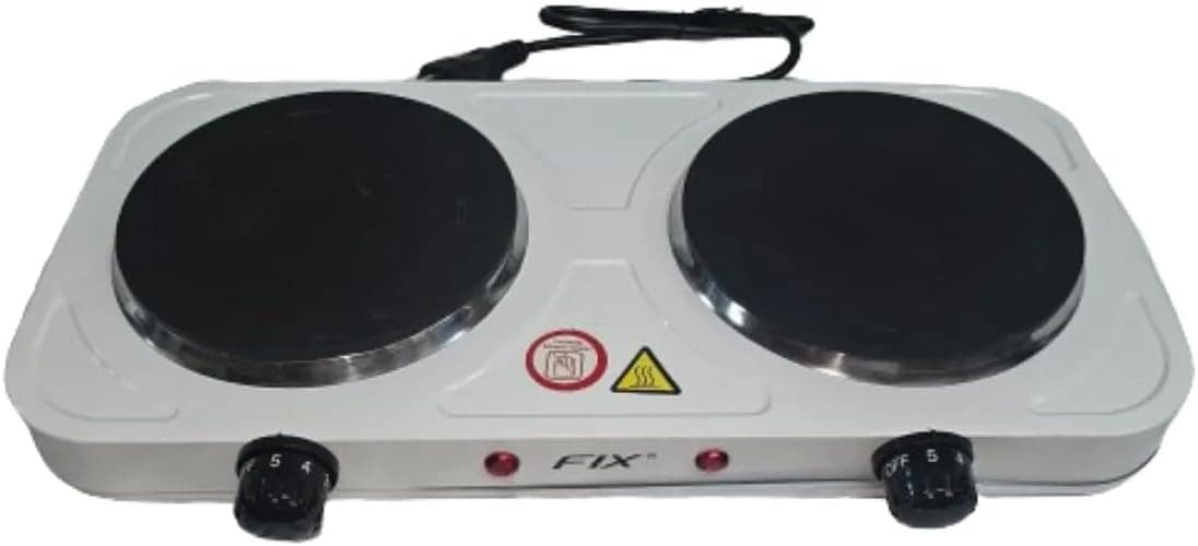 Fogareiro Elétrico Portátil de 2 Bocas 110V, Sortido, Compac... - Image 3