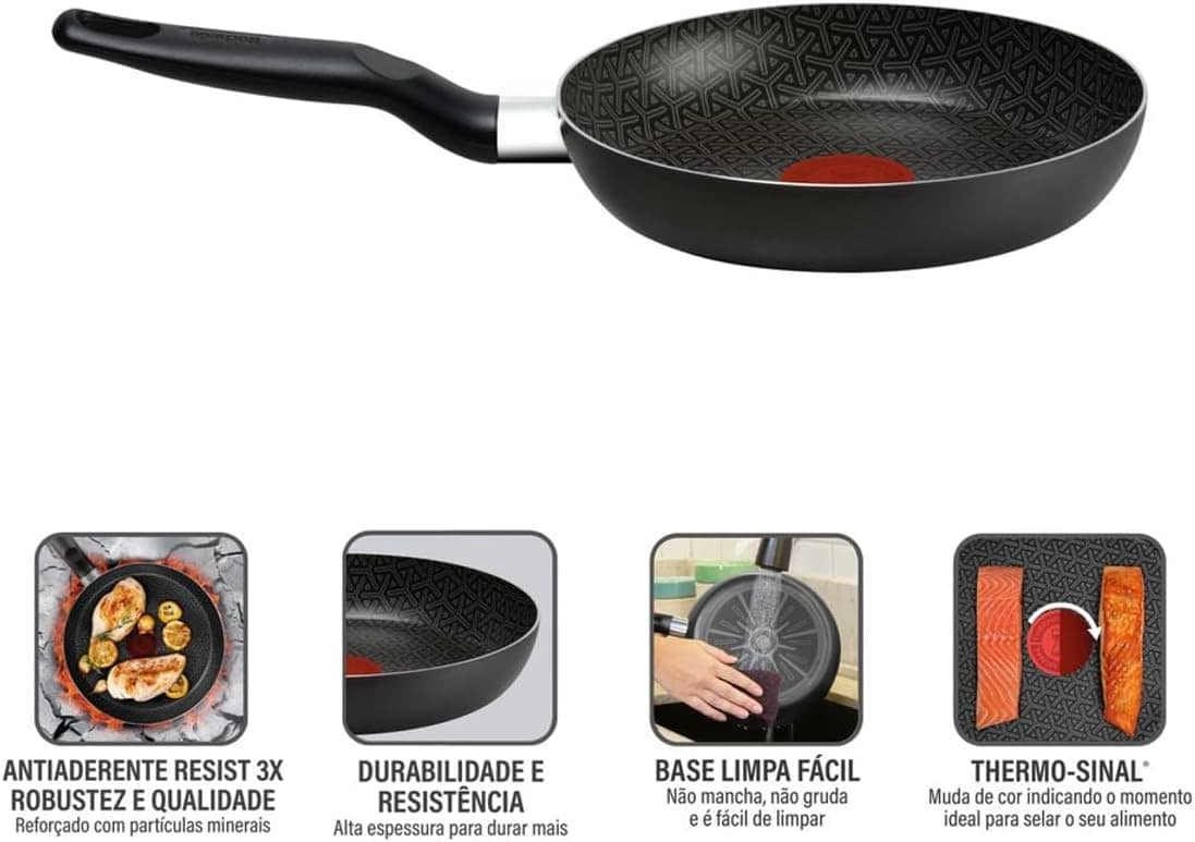 Frigideira Rochedo Robusta Grafite 20cm com Antiaderente Res... - Image 9