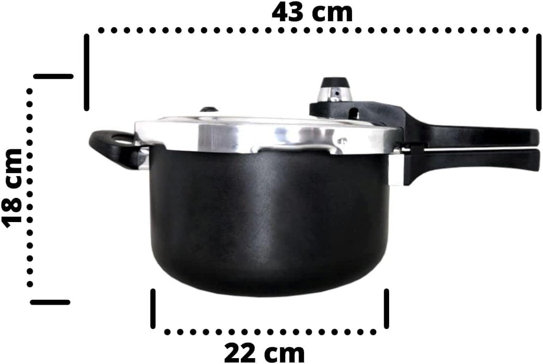 Panela de pressão antiaderente Eterna Nigro 4,5 litros - 658 - Image 2