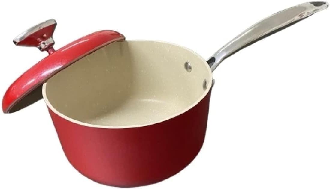 Jogo Panelas Antiaderente Vermelho Com Revestimento Cerâmico - Image 4