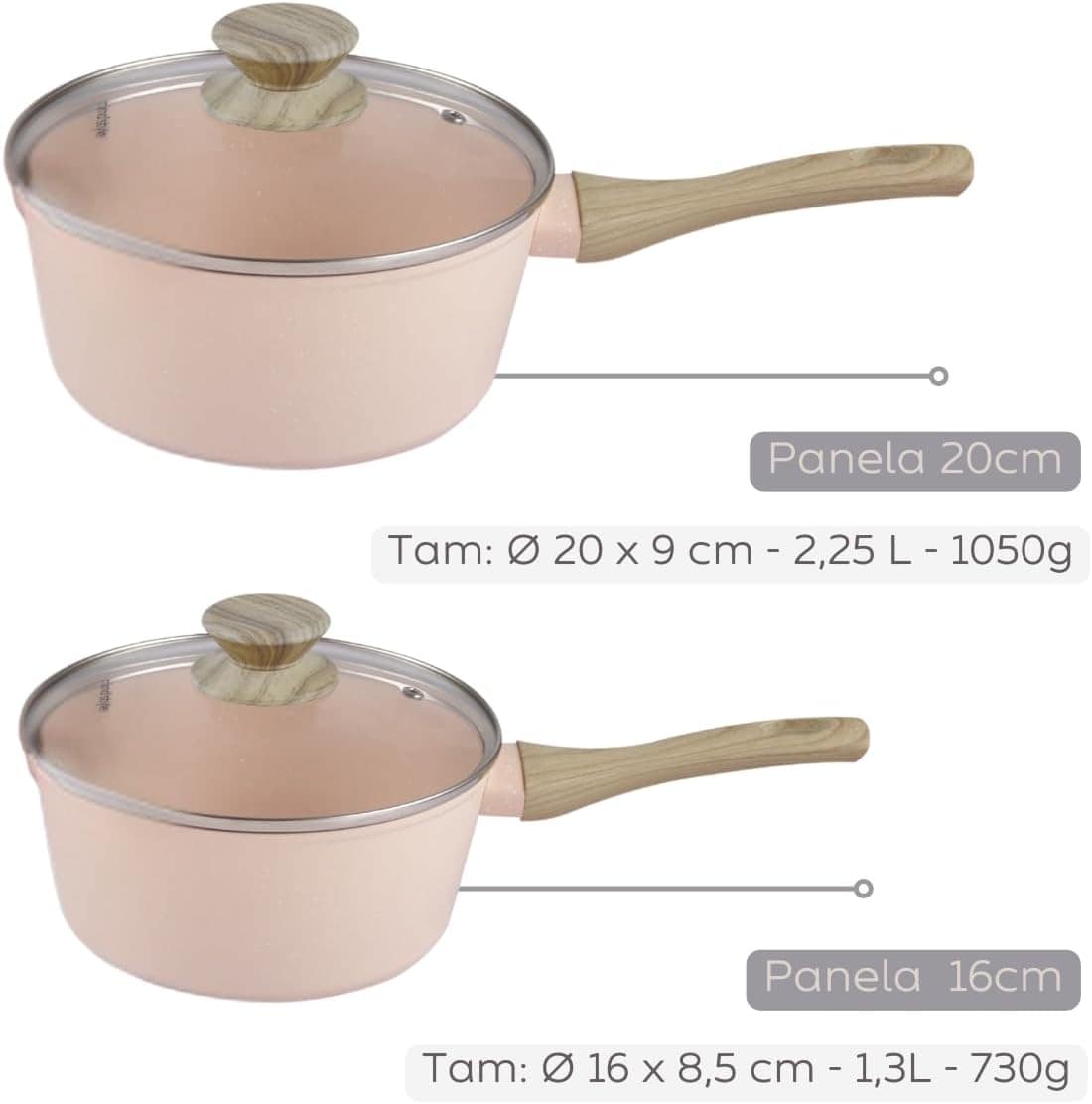 Jogo de Panelas Premium 10 Peças Indução Revestimento Cerâmi... - Image 2