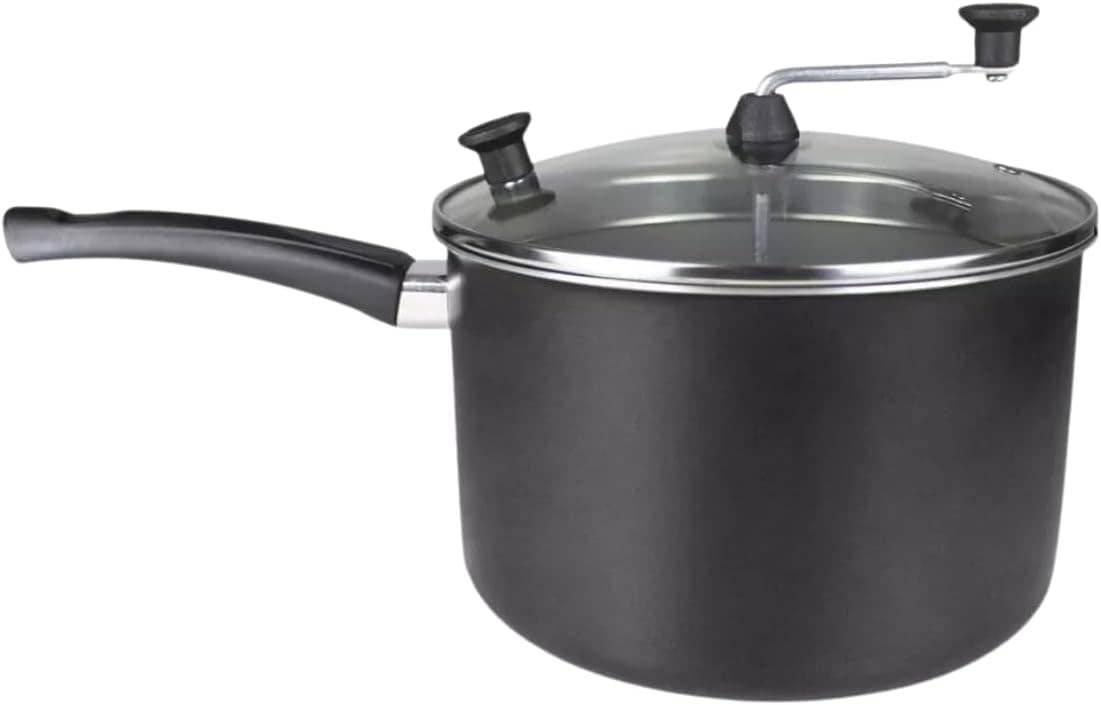 Panelas Pipoqueira Top Faz Pipoca Doce e Sal Oferta (Preto C...