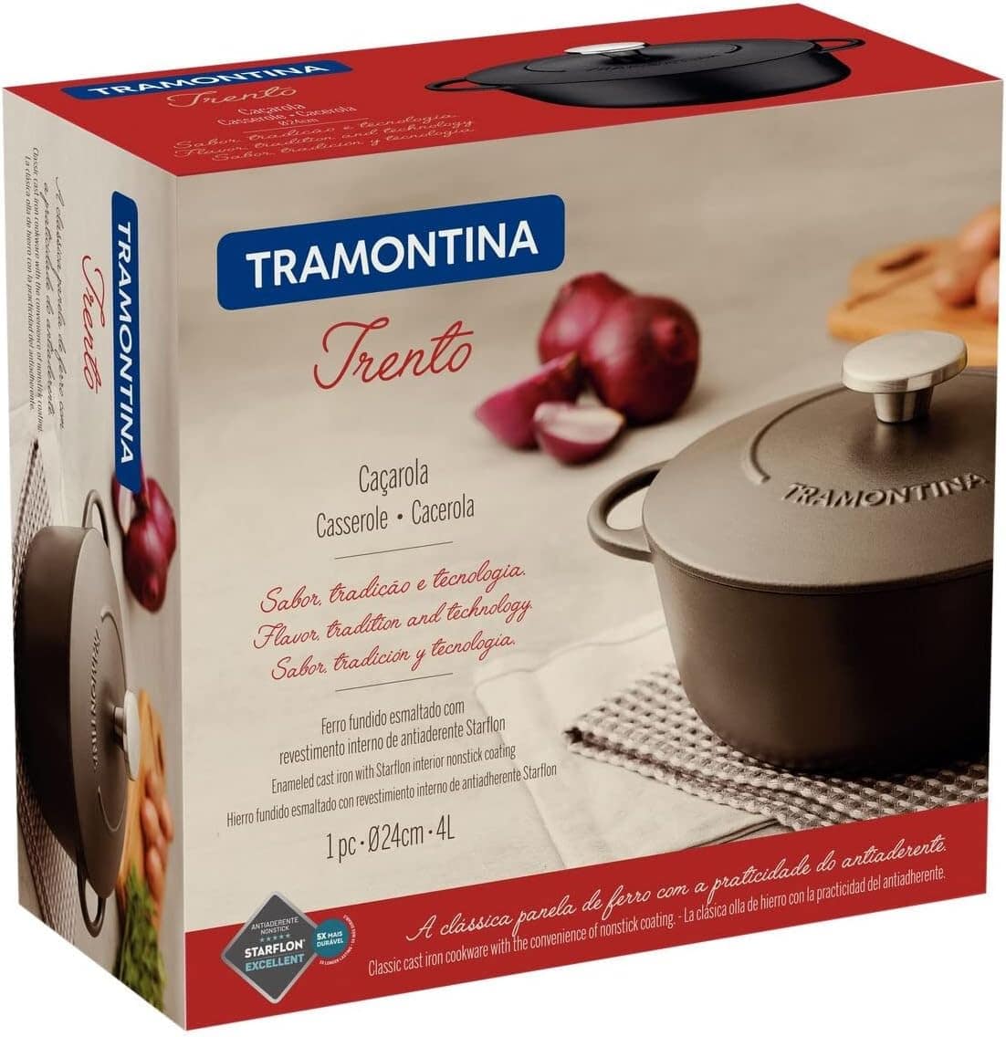 Caçarola Tramontina Trento em Ferro Esmaltado com Revestimen... - Image 2