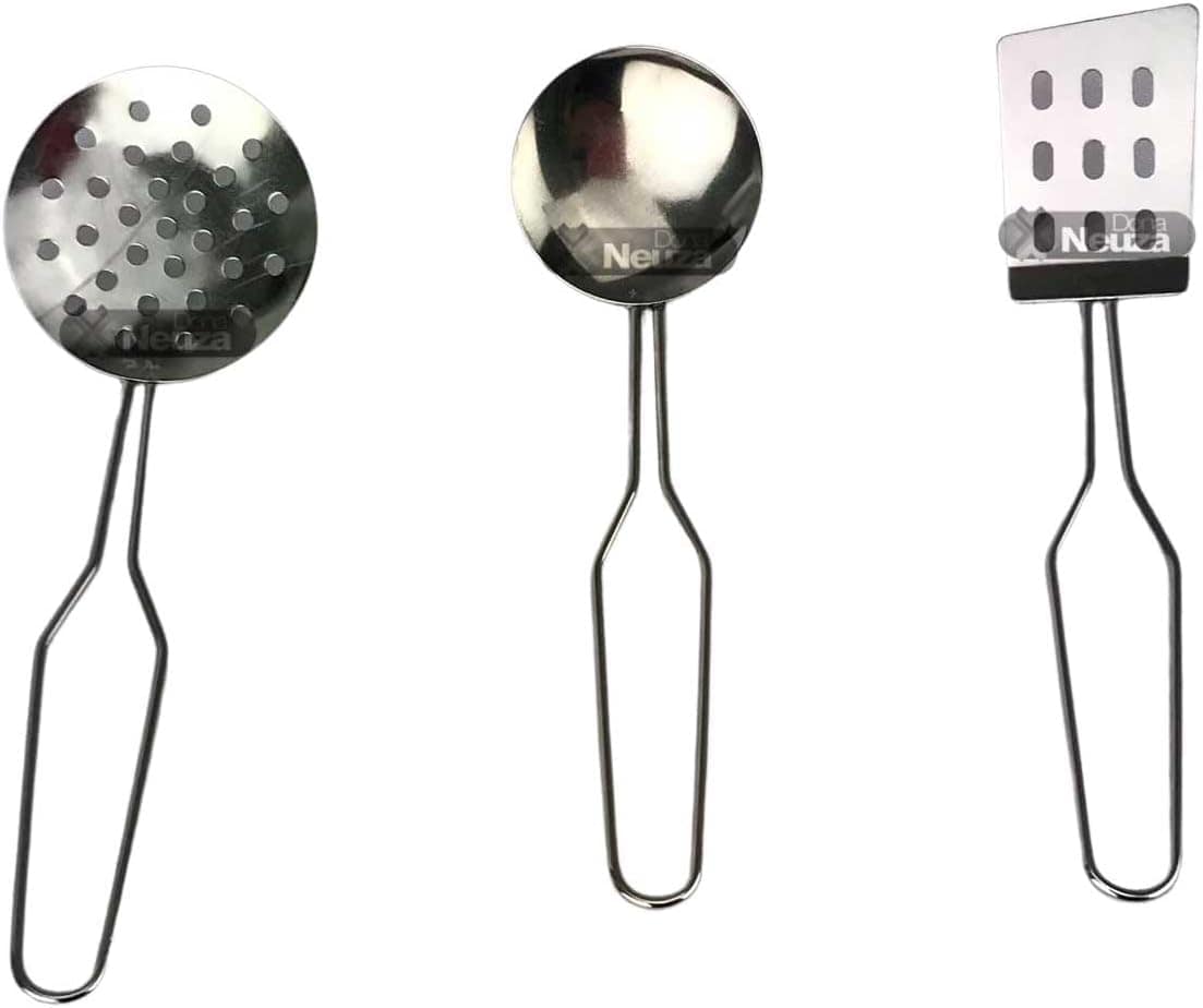 Brinquedo Kit Cozinha 6 Peças Em Inox Frigideira e Utensílio... - Image 5