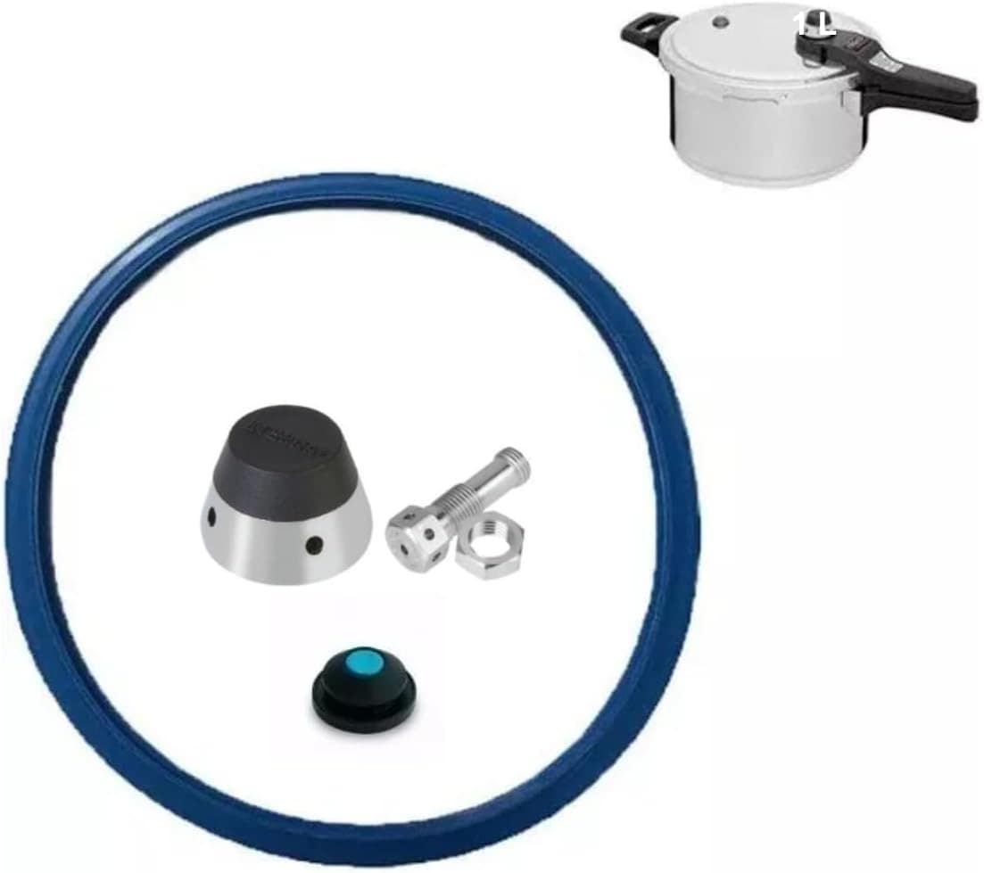 Kit 4 Peças Panela Pressão Nigro Eterna 3 4,5 6l Selo Pino B...