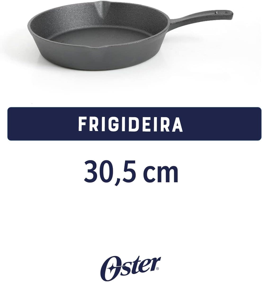 OSTER Frigideira de Ferro Fundido 30,5cm Castaway - Acabamen... - Image 5