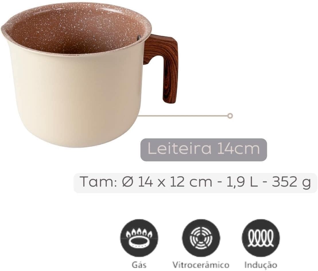 Jogo de Panelas Indução Antiaderente Cerâmico 10 Peças com U... - Image 7